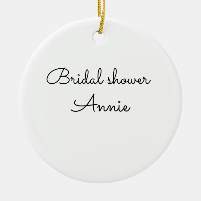 Ornamento De Cerâmica adicionar chá de panela de texto de nome mínimo si (Frente)