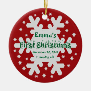 Ornamento De Cerâmica Adicione o nome do seu filho Carneiro 1rua de Orna