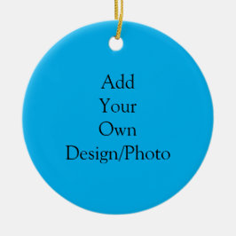 Ornamento De Cerâmica Adicione seu próprio Design/Pedido de fotos