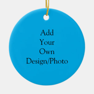 Ornamento De Cerâmica Adicione seu próprio Design/Pedido de fotos