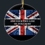 Ornamento De Cerâmica Adicione seu texto ao Travesseiro decorativo de si<br><div class="desc">Adicionar o texto no sinalizador Inglês</div>