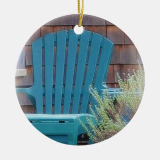 Ornamento De Cerâmica Adirondack azul