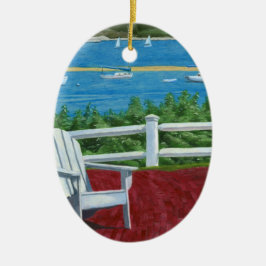Ornamento De Cerâmica Adirondack Chair Painting