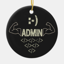 Ornamento De Cerâmica Administrador Admin IT Sysadmin Computer Scientist