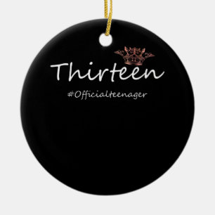 Ornamento De Cerâmica Adolescente Oficial Aniversário Engraçado Menina