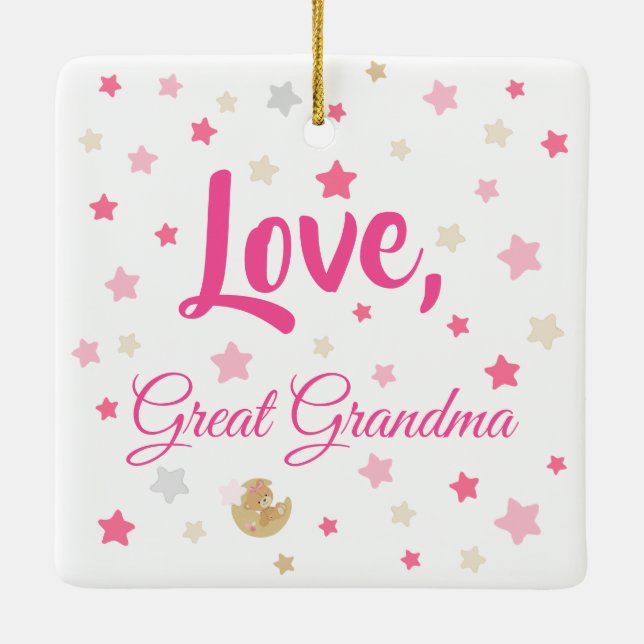 Ornamento De Cerâmica Adoráveis Estatísticas de Nascimento de Bebê do Ur (Verso)