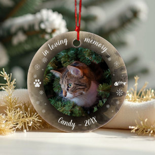 Ornamento De Cerâmica Adorável Memorial Rústico de Pet Personalizado com