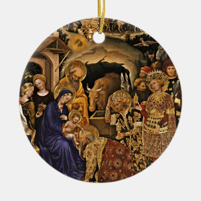 Ornamento De Cerâmica Adorazione dei Magi (Frente)