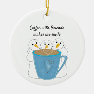 Ornamento De Cerâmica Adornamento de Cerâmica para Compartilhar um Café