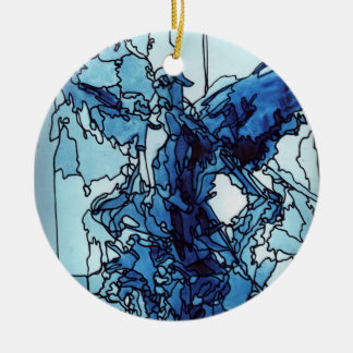 Ornamento De Cerâmica Adorno Anjo Azul