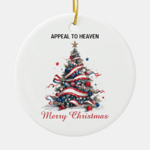 Ornamento De Cerâmica Adorno -Árvore de Natal Patriótica ATH1 com origem