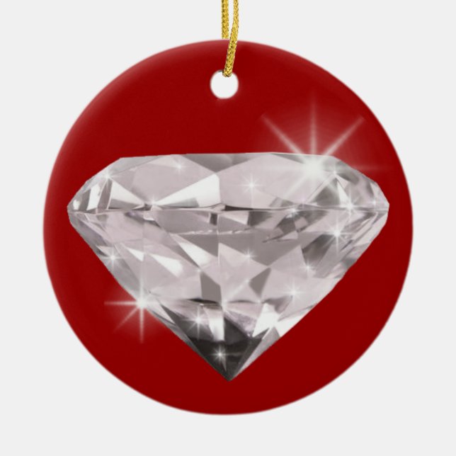 Ornamento De Cerâmica adorno brilhante de diamante (Frente)