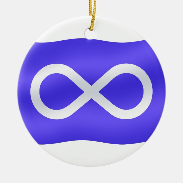 Ornamento De Cerâmica Adorno de Bandeira Metis Lembranças Primeiras Naçõ (Frente)