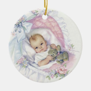 Ornamento De Cerâmica Adorno de Bebê Vintage Fofo
