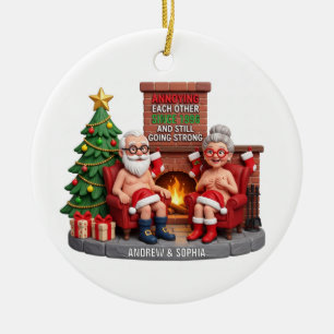 Ornamento De Cerâmica Adorno de Casal ou Personalizado Engraçado e Irrit