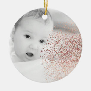 Ornamento De Cerâmica Adorno de Cerâmica de Natal com Sobreposição de Fl