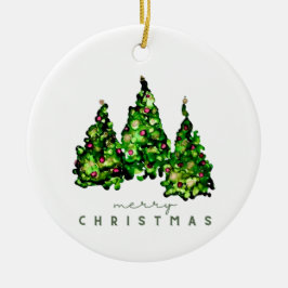 Ornamento De Cerâmica Adorno de cerâmica em árvore de Natal com design d