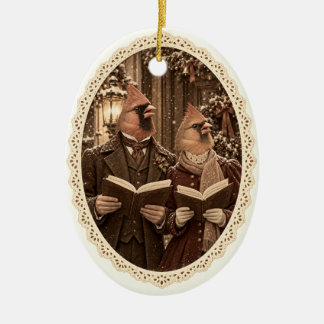 Ornamento De Cerâmica Adorno de Natal Cantores do Cardinal Vitoriano