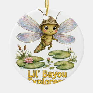 Ornamento De Cerâmica Adorno de Natal Libélula dos Exploradores de Lil' 