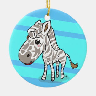 Ornamento De Cerâmica Adorno de zebra Kawaii fofo