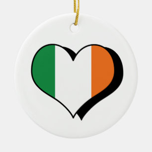 Ornamento De Cerâmica Adorno Eu Amo a Irlanda