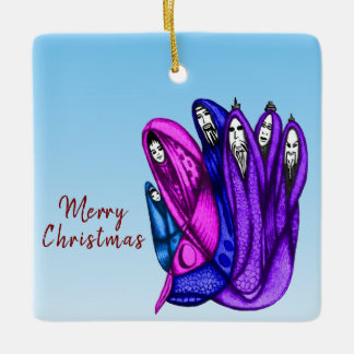 Ornamento De Cerâmica Adorno Natal Três Reis Magos