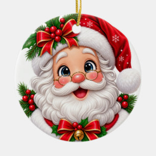 Ornamento De Cerâmica Adornorno de Natal do Papai Noel Fofo