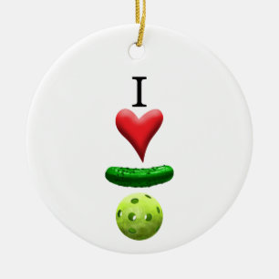 Ornamento De Cerâmica Adoro Pickleball