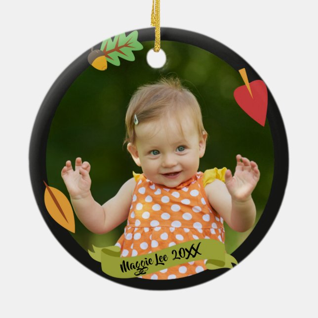 Ornamento De Cerâmica Adotado - Presente Personalizado para Adoção de Fo (Traseira)