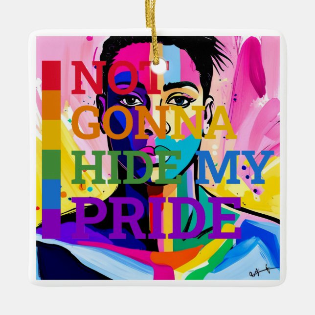 Ornamento De Cerâmica Adotando Meu Pedido De Autenticidade (Frente)