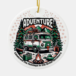 Ornamento De Cerâmica Adventure Camper Van