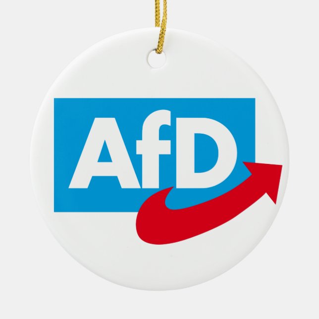 Ornamento De Cerâmica AfD:Alternativo für Alemanha (Frente)