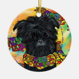 Ornamento De Cerâmica Affenpinscher