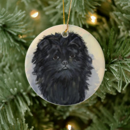 Ornamento De Cerâmica Affenpinscher