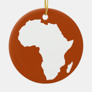 Ornamento De Cerâmica África Austral Vermelha