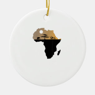 Ornamento De Cerâmica África Continente Safari