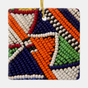 Ornamento De Cerâmica África, Quênia. Miçangas Tribais de Maasai