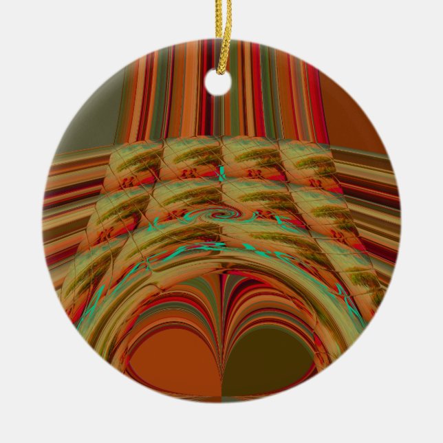 Ornamento De Cerâmica ÁfricaTradição Hakuna Matata Montanha Moti (Frente)