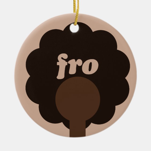 Ornamento De Cerâmica Afro Humor (Frente)