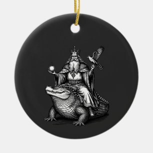 Ornamento De Cerâmica Agares e a Besta Antiga