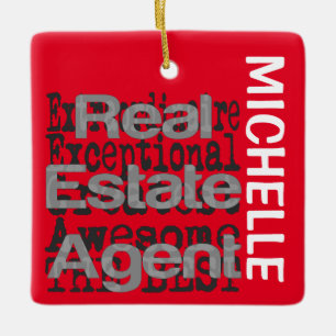 Ornamento De Cerâmica Agente Imobiliário Extraordinário PERSONALIZADO