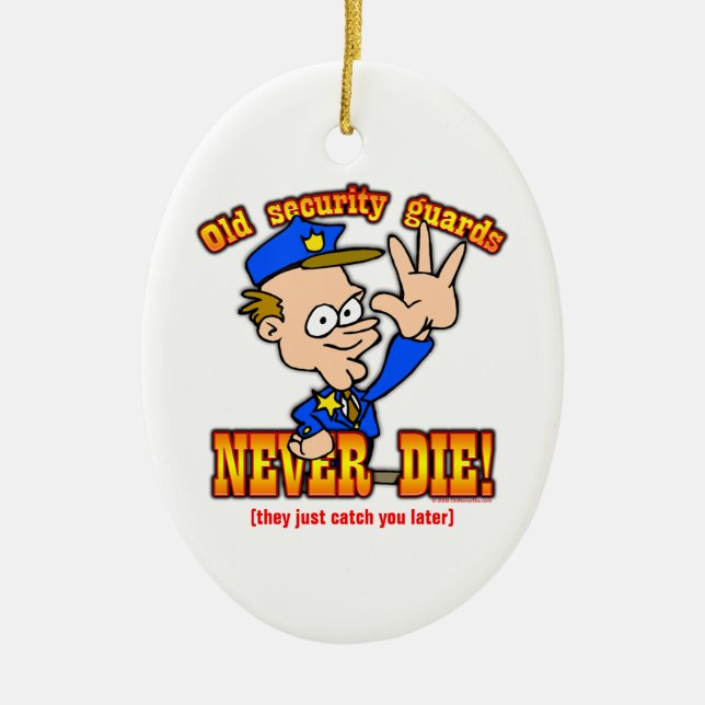 Ornamento De Cerâmica Agentes de segurança (Frente)