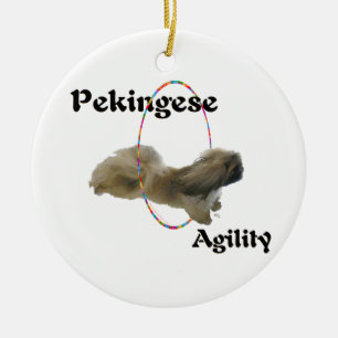 Ornamento De Cerâmica Agilidade Pekingese