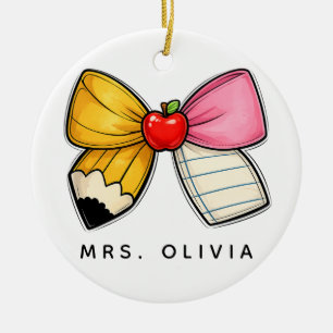 Ornamento De Cerâmica Agradecimento Personalizado para Professores Pro
