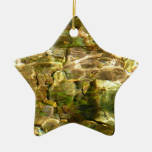 Ornamento De Cerâmica Água de Fontes Termais Verde-Ouro Natureza