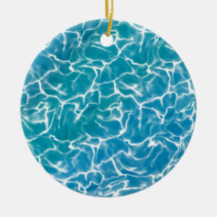 Ornamento De Cerâmica Água do mar azul