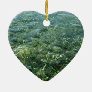 Ornamento De Cerâmica Água sobre Grama Marinha I Natureza Caribenha