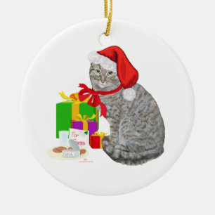 Ornamento De Cerâmica Aguardando o Papai Noel
