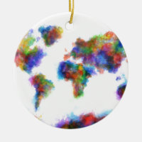 aguarela 16 do mapa do mundo