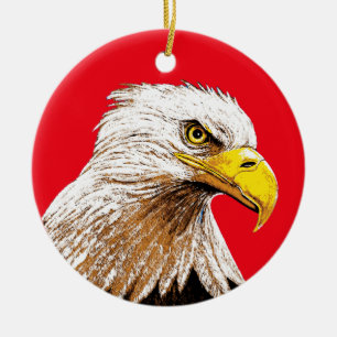 Ornamento De Cerâmica Águia Americana
